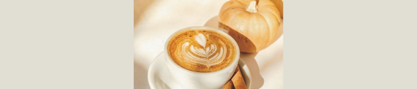 fall coffee latte with a pumpkin