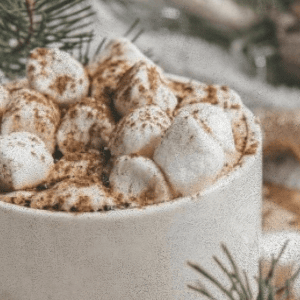 Holiday Latte Staged Photo for Coffee Shop