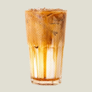 iced banana bread latte drink image