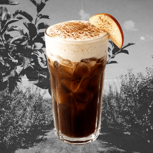 apple butter cold brew with spiced cold foam