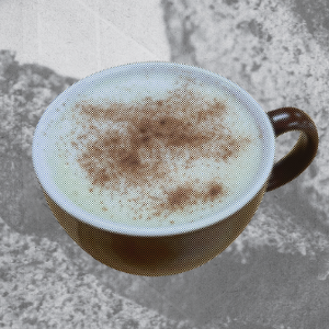 banana bread matcha latte