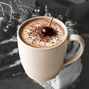 black forest mocha latte
