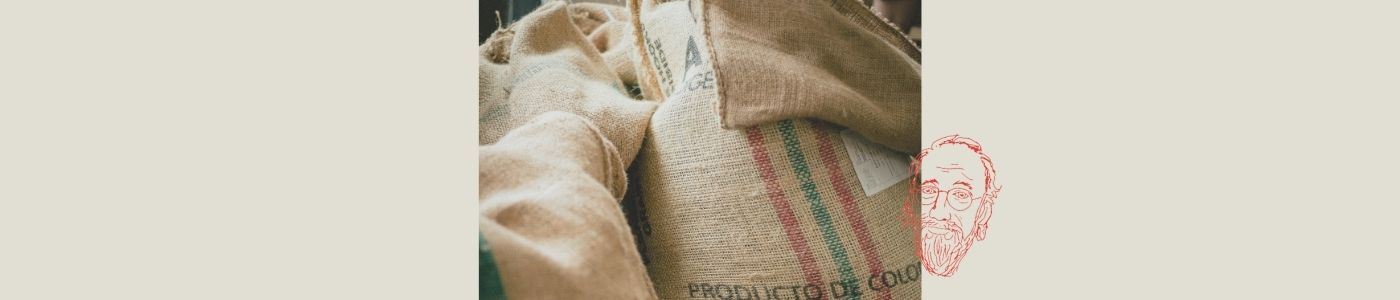 bags of green coffee beans