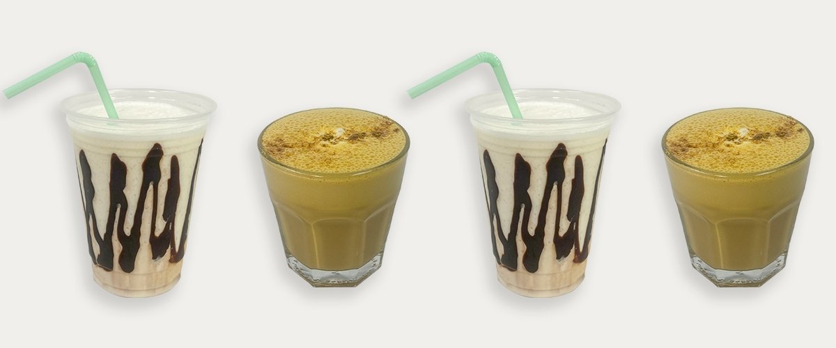 Gold Coast Latte & Cocobanana Breeze - July Featured Beverages - Dilworth Coffee