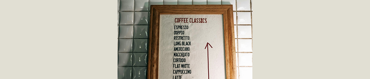 rising coffee cost on a menu