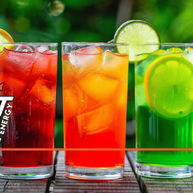 next level energy beverages lined up