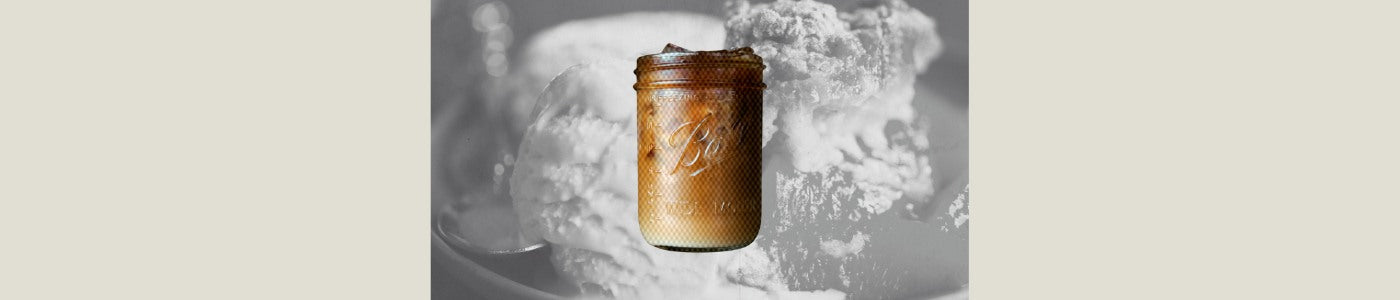 Spiced Peach Cobbler Iced Latte