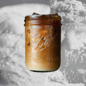 Spiced Peach Cobbler Iced Latte