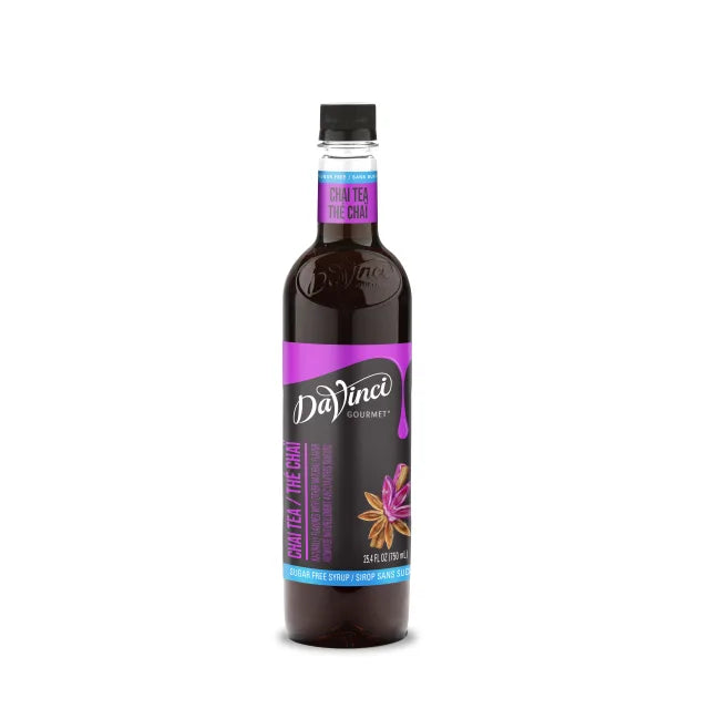 Davinci Sugar Free Chai Tea 7:1 Concentrate 4 - 750mL Plastic Bottles (CASE)