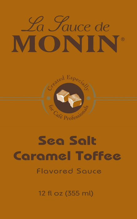 Monin Sea Salt Caramel Toffee Flavoring Sauce 6 - 12oz Bottles (CASE)