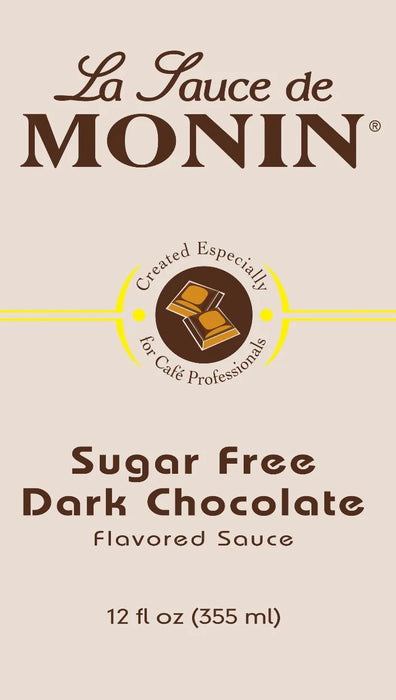 Monin Sugar Free Dark Chocolate Flavoring Sauce 6 - 12oz Bottles (CASE)