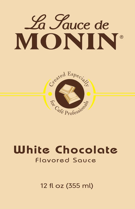 Monin White Chocolate Flavoring Sauce 6 - 12oz Bottles (CASE)