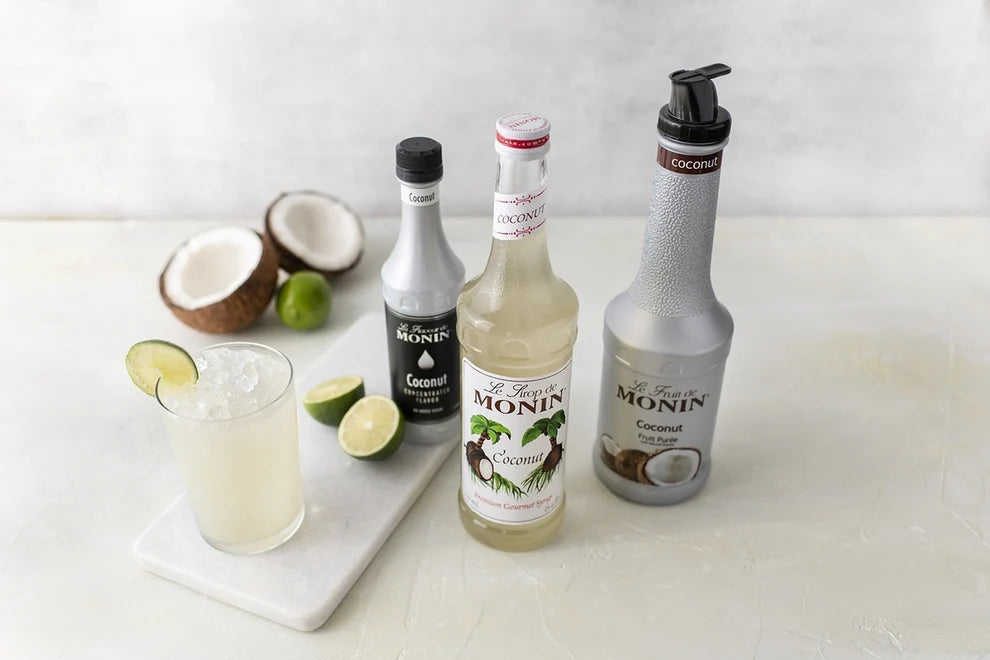 Monin Coconut Fruit Puree 4 - 1L Bottles (CASE)