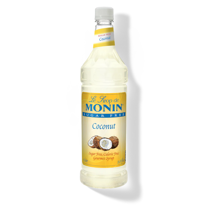 Monin Sugar Free Coconut Flavoring Syrup 4 - 1L Plastic Bottles (CASE)