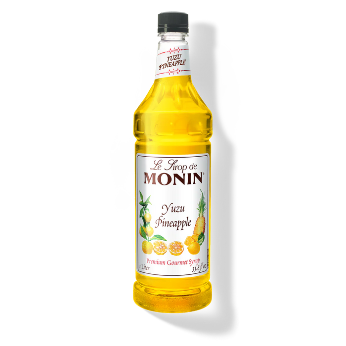 Monin Yuzu Pineapple Flavoring Syrup 4 - 1L Plastic Bottles (CASE)