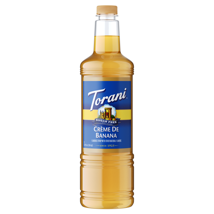 Torani Sugar Free Banana Flavoring Syrup 1L Plastic Bottle