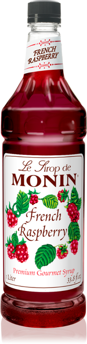 Monin French Raspberry Flavoring Syrup 1L Plastic Bottle