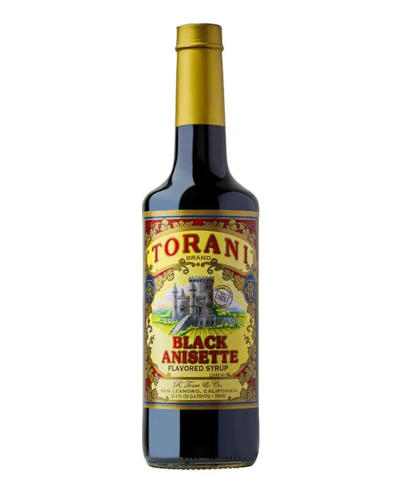 Torani Black Anisette Flavoring Syrup 750mL Glass Bottle