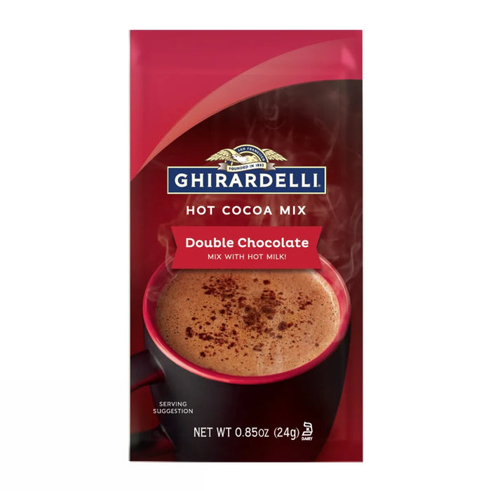 Ghirardelli Chocolate Double Chocolate Hot Cocoa Mix Packet 250ct case