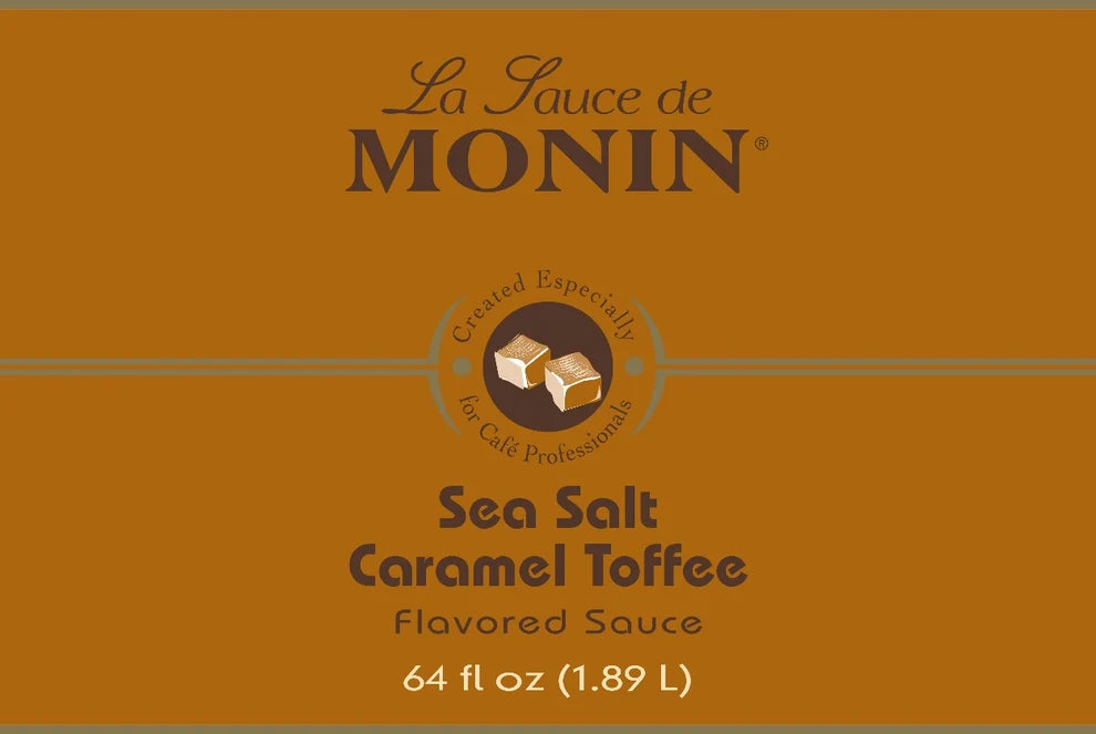 Monin Sea Salt Caramel Toffee Flavoring Sauce 4 - 64oz Bottles (CASE)
