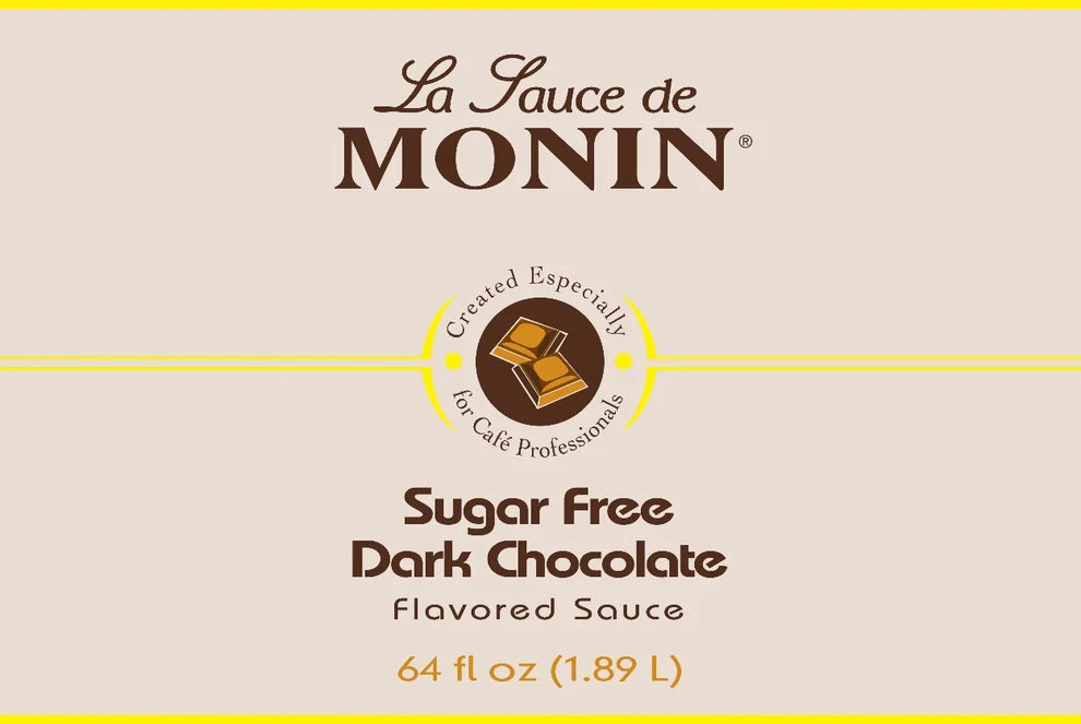 Monin Sugar Free Dark Chocolate Flavoring Sauce 64oz Bottle