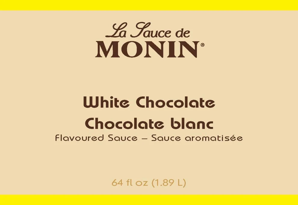 Monin White Chocolate Flavoring Sauce 64oz Bottle