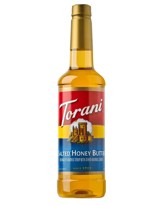 Torani Salted Honey Butter Flavoring Syrup 750mL Glass Bottle