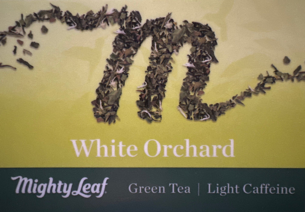 Mighty Leaf White Orchard - Label