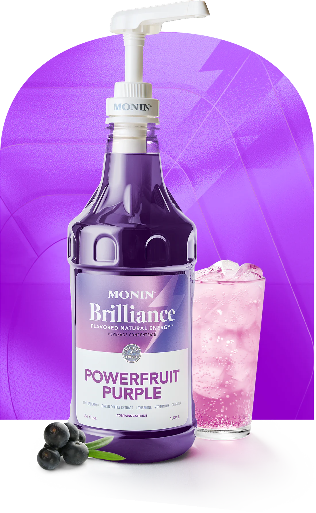 Monin Powerfruit Purple Energy 64oz Bottle - Dilworth Coffee