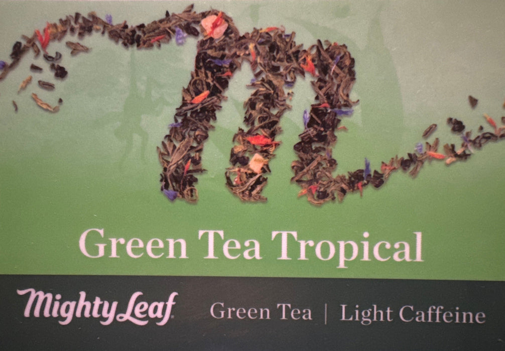 Mighty Leaf Green Tea Tropical - Label