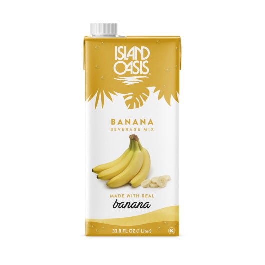 Island Oasis Banana Fruit Puree Beverage Mix 12/1L cartons (CASE)