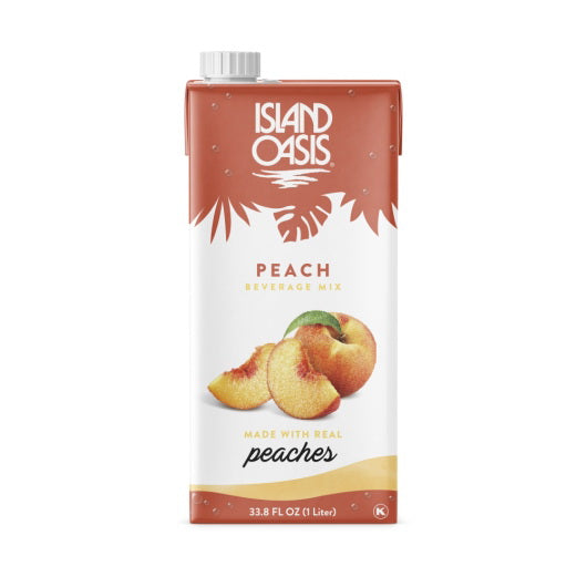 Island Oasis Peach Fruit Puree Beverage Mix 12/1L cartons (CASE)