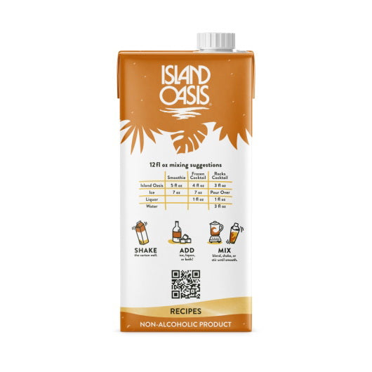 Island Oasis Mango Fruit Puree Beverage Mix 12/1L cartons (CASE)