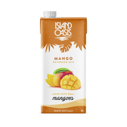 Island Oasis Mango Fruit Puree Beverage Mix 12/1L cartons (CASE)