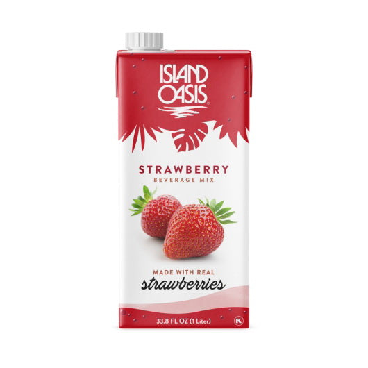 Island Oasis Strawberry Fruit Puree Beverage Mix 12/1L cartons (CASE)