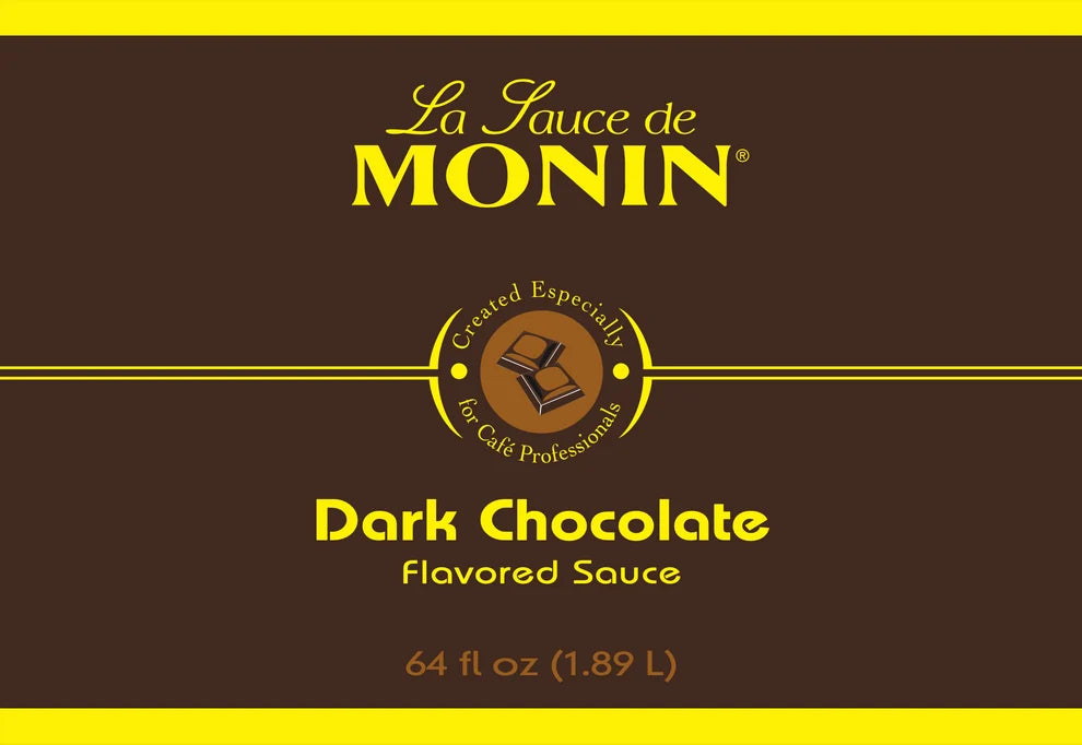 Monin Dark Chocolate Flavoring Sauce 4 - 64oz Bottles (CASE)
