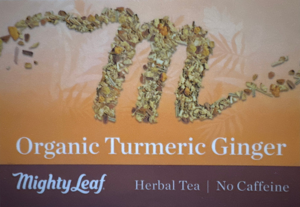 Mighty Leaf Organic Turmeric Ginger- Label