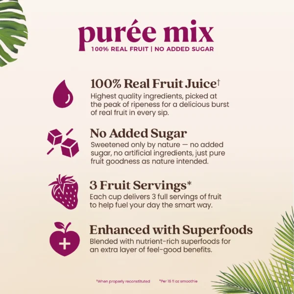 Smartfruit Guava Lychee Breeze Fruit Smoothie Concentrate 48oz Bottle