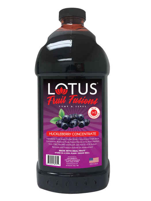 Lotus Energy Huckleberry Fruit Fusions Concentrates 6 - 64oz Bottles (CASE)