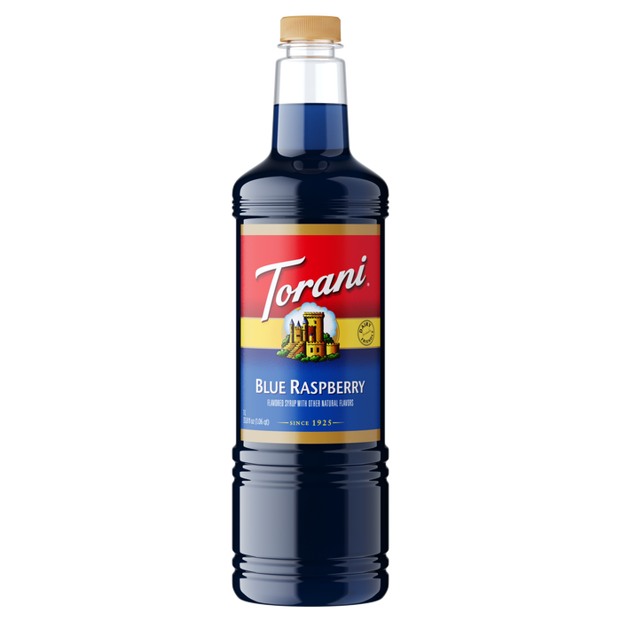 Torani Blue Raspberry Flavoring Syrup 1L Plastic Bottle
