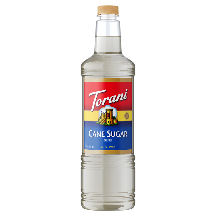 Torani Cane Sugar Sweetener Flavoring Syrup 1L Plastic Bottle