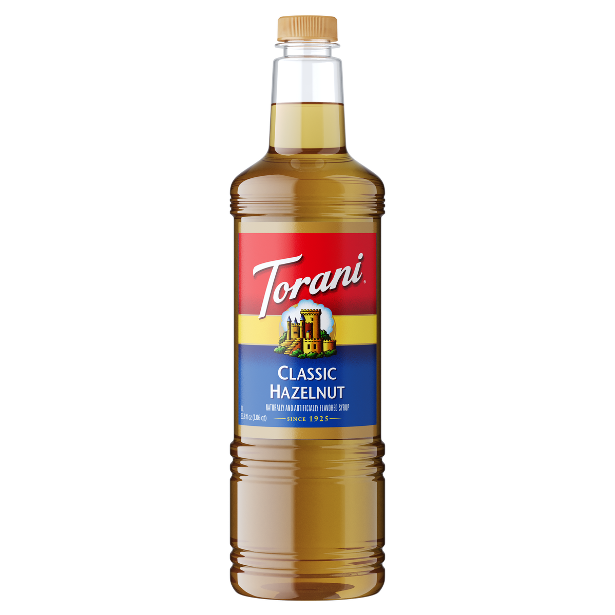 Torani Hazelnut Classic Flavoring Syrup 1L Plastic Bottle - Dilworth Coffee