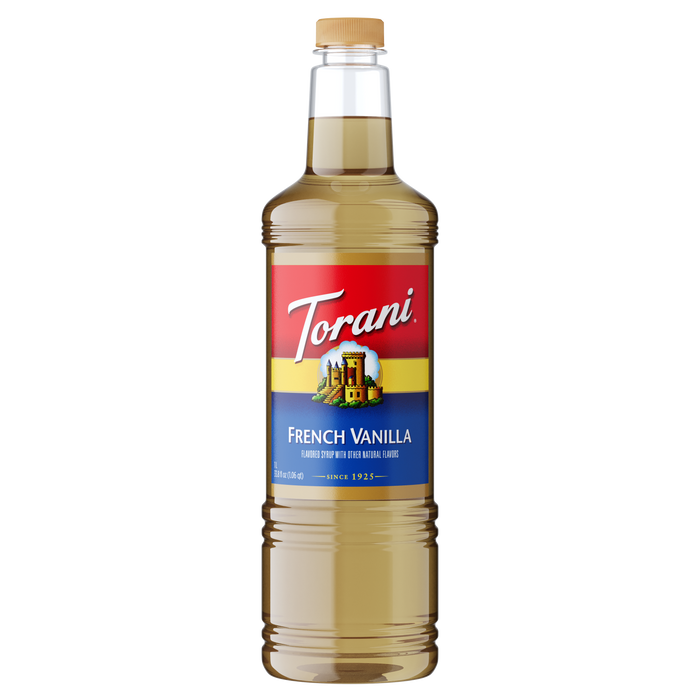 Torani French Vanilla Flavoring Syrup 1L Plastic Bottle