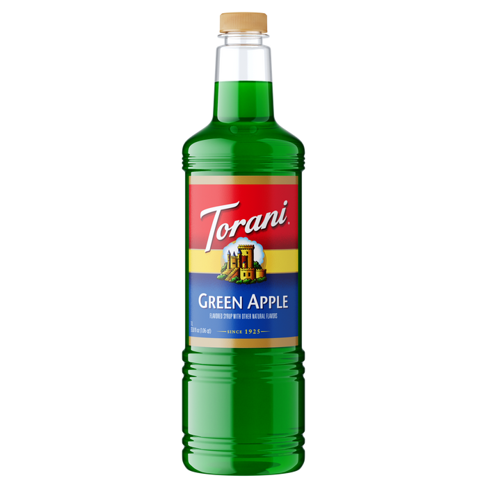 Torani Green Apple Flavoring Syrup 1L Plastic Bottle