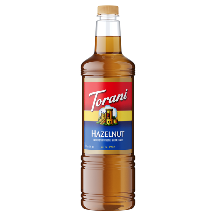 Torani Hazelnut Flavoring Syrup 1L Plastic Bottle