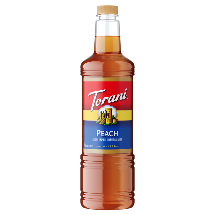 Torani Peach Flavoring Syrup 1L Plastic Bottle
