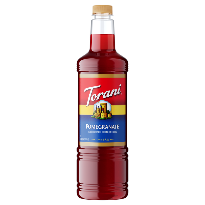 Torani Pomegranate Flavoring Syrup 1L Plastic Bottle