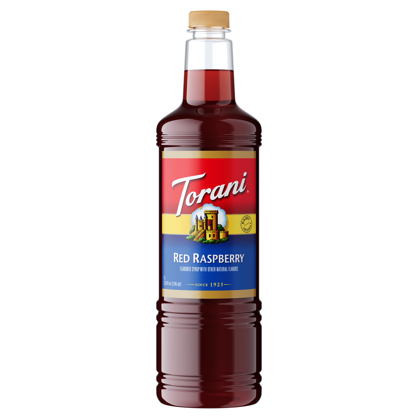 Torani Red Raspberry Flavoring Syrup 1L Plastic Bottle - Dilworth Coffee