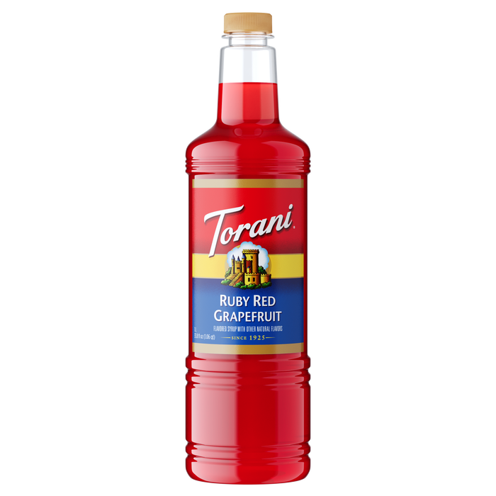 Torani Ruby Red Grapefruit Flavoring Syrup 1L Plastic Bottle
