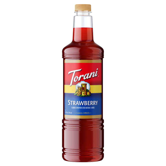 Torani Strawberry Flavoring Syrup 1L Plastic Bottle